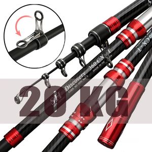 Boat Fishing Rods Telescopic Fishing Rod 2.7/3.0/3.6/4.2/4.5m Travel Surf Rod Spinning Power 50-250g Throwing Surfcasting Carbon Baitcasting rod 231201
