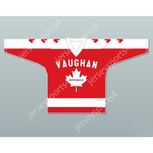 Anpassade Red Vaughan Nationals Wayne Gretzky Hockey Jersey Metro Junior B 99 League New Top Stitched S-M-L-XL-XXL-3XL-4XL-5XL-6XL