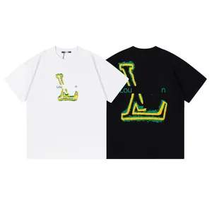 23SS Tasarımcı Erkek T Shirt Unisex Kadınlar Çift Moda Gevşek Pamuk Kısa Kollu Mektuplar Baskılı T-Shirt Hip Hop Sokak Giyim Tshirt Sıradan Çin Dragon M-5XL