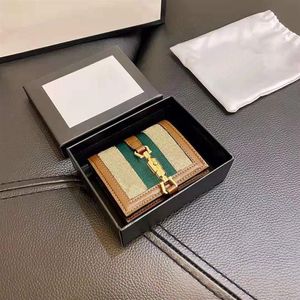 Klassiska kvinnliga plånböcker Purses Kort stycke Kontrakt med kortväska handväska högkvalitativa väskor med Box193q