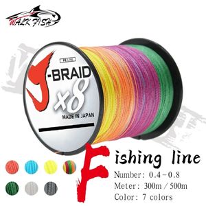 Braid Line Walk Fish Japan 8x fiske 300m 500m 8 trådar flätade multifilament PE för karptråd 231202