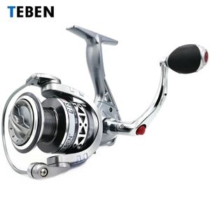 ذبابة الصيد بكرات Teben 12bb نسبة 52 1 Carp Ginning Reel 2000 4000 5000 Max Drag 9kg Metal Handle Saltwater Bass 231202