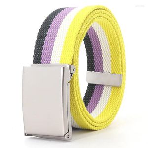 Belts Non Binary Pride Webbing Belt LGBTQ Accessories