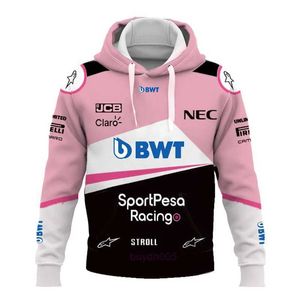 C95E Mens Hoodies 2023/2024 NY F1 Formel One Racing Team Sweatshirts Match Point BWT FAN Pink Comfort Jersey Line Clothing Season Power