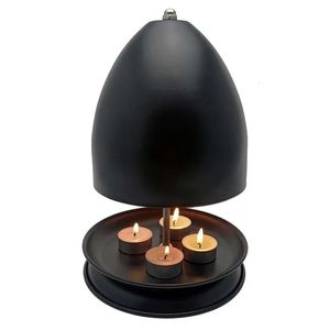 Castiçais Aquecimento Fogão de Velas | Radiador de metal para forno leve para chá | Aquecedor de velas de parede dupla para sala de estar de escritório de estudo em casa 231201