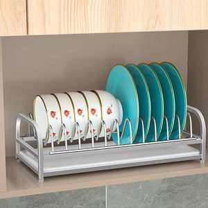 Kitchen Storage Dish Rack Single Layer Bowl 304 Stainless Steel Countertop Cabinets Inside The Box Drain