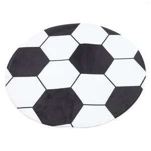 Forniture per feste Sewacc Tappetino da cucina Tappeto da calcio Tondo Cerchio Area Calcio a quadri Tappeto da pavimento Sedia Porta d'ingresso decorativa Bambini