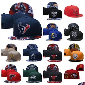 Snapbacks Дизайнерские шапки Логотип всех команд Хлопок Вышивка Футбол Баскбол Закрытая сетка Гибкие шапочки Рыбак Плоская шляпа Хип-хоп Спорт H Dhtjk