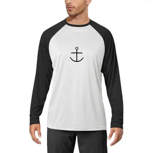 Erkek Tişörtleri Kaptan Haddock Ankraj Gömlek Uzun Kollu T-Shirt Bir Erkek Erkek Egzersiz için Büyük Boy
