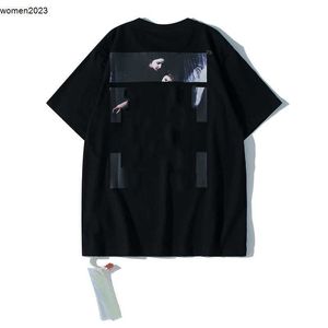 2023 New Fashion Luxurys Offes Abbigliamento T-shirt da uomo e da donna T-shirt larghe Tops Man Casual Street graffiti Shirt Felpaoff T-shirt da uomo Offs White Nov 01