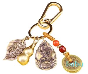 Copper Money Women's Feng Shui Biekurz męski prezent urodzinowy Retro Buddha Fortune