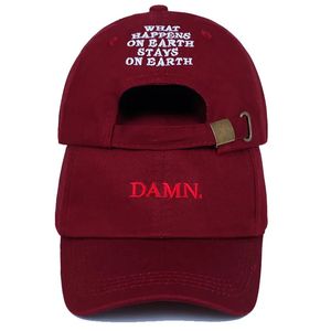 Бейсболки унисекс весна-лето DAMN шляпы с вышивкой Earth Dad Hat хип-хоп кепка Kendrick Lamar рэперские шляпы бейсболка оптом 231201