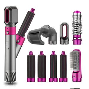 Curling Irons Hair Dryer 8 In 1 Iron Blow Comb Styling Straightening Dual Purpose Drop Delivery Products Care Tools Dhsq5