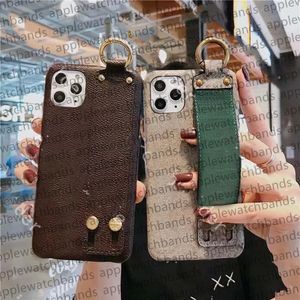 iPhone Case Designer handledsband Telefonfodral för iPhone 15 Pro Max Case Apple iPhone 14 13 12 11 Pro Max XR XS Max 7 8 Plus 14 Plus 15 Plus Case Luxury Pu Leather Mobile Cover