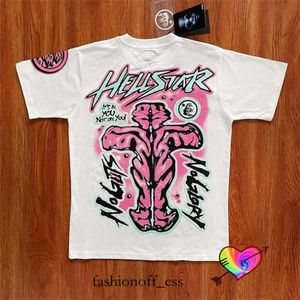 Herren Hellstar Shirt 2023 Hellstar Guts T-Shirt Herren Damen White Glory T-Shirt Crewneck Tops Hip Hop Oversize Kurzarm 112 821