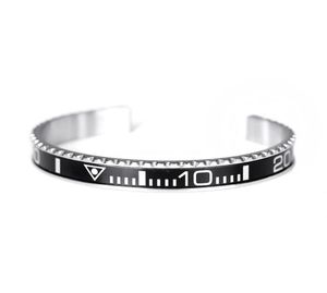 Classic silver Plated Speedometer Official Dia Men Cuff Bracelet Bangles in 316l Stainless Steel Speedometer Bezel Bracelet Men Je7588673