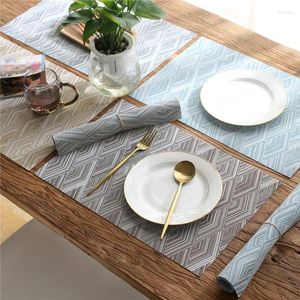 Table Mats 6Pcs Anti-slip Dining Placemats Home Kitchen Heat Insulated Weave Tablecloth