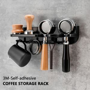 Mugs 54MM58MM Wall Mount Coffee Set Storage Rack Puching Free Espresso Portafilters Holder Coffeeware Organizer Accessories 231201