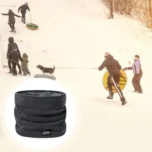 Lenços cor sólida pescoço aquecedor macio pelúcia inverno cachecol elástico à prova de vento para ciclismo unisex resistente gaiter térmico