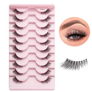 Cílios Postiços Meio Cílios Falsos 510 Meio Cílios Macio Natural Cat Eye Lashes Maquiagem Ferramenta Extensão Fluffy Faux Cils Maquiagem Meio Cílios 231201