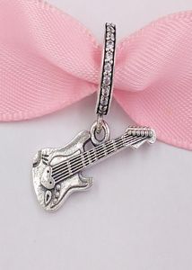 Andy Jewel 925 Srebrne koraliki elektryczne gitarę Dangle Charms Pasuje do biżuterii w stylu europejskim Naszyjnik 798788C016508181