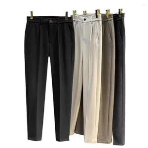 Abiti da uomo Pantaloni invernali da uomo Abito elegante Slim Fit Elastico in vita Tessuto morbido e caldo per abiti da ufficio formali