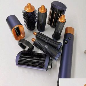 Hair Dryers Hs01 Curly Stick Dryer Set Luxury Gift Box Negative Professional Salon Blow Powerf Travel Homeuse Cold Wind Hairdryer Temp Dhe78