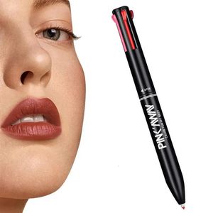 Läpppennor Makeup Pencil 4 I 1 Lip Liner Makeup Pen Pressed Lip Pencil For Clear Lip Line Long LIPING LIP LINER Waterproof för Daily 231201