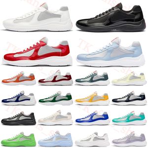 2024 Designer Brand Americas Cup Sneakers Casual Shoes Luxury America Original Rubber Sole Patent Leather Low Top Loafers Platform Trainers Jogging for Men Women