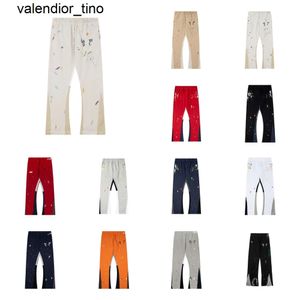 Designer Fashion brand womens Mens Jeans Pants Galleriesy Sweat pants Depts Speckled Letter Print Men's Women's Couple Loose Versatile Casual mens trousers pants