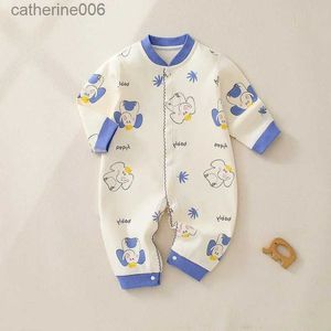 Комплекты одежды Одежда для маленьких мальчиков от 6 до 24 месяцев Симпатичные комбинезоны со слонами Хлопок Удобная одежда для новорожденных девочек Боди Цельные GiftL231202