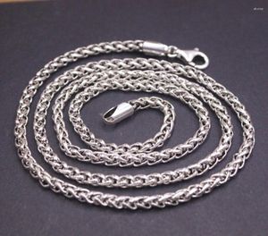 Цепочки из стерлингового серебра 925 пробы для мужчин и женщин, 4 мм, ожерелье с застежкой-лобстером, 31 г/65 см