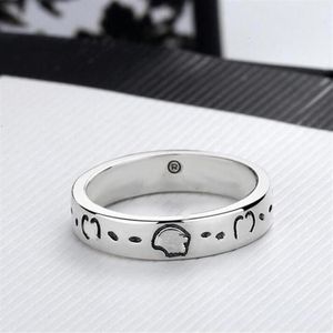 20 mody 925 Srebrna czaszka Pierścienie dla mężczyzn i kobiet Party Wedding zaręczynowe miłośnicy biżuterii Prezent 270s