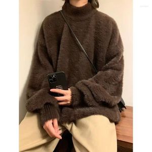 Men's Sweaters Sweater Autumn Winter Half Turtleneck Couple Loose Thickened Long Sleeves Solid Color Casual Tops Pullover