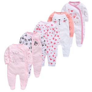 Pijamas 5pcs bebê menina menino pijamas roupas de bebe fille algodão respirável macio ropa recém-nascido sleepers pijamas lj200827 gota entrega ba dh4jx