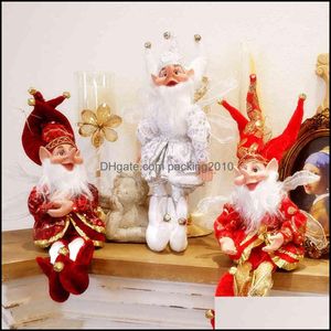 Juldekorationer Abxmas Elf Doll Toy Pendant Ornament Deced Hanging Standed Decoration Navidad Year Gifts 220120 Drop Deliver OT1XI