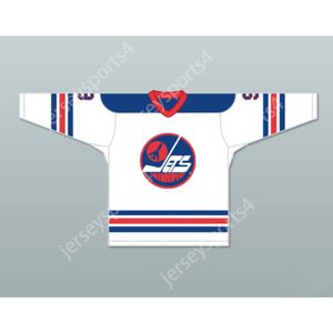 Custom White WHA 1973-74 Winnipeg Jets Bobby Hull 9 Home Hockey Jersey New Top Sched S-M-L-XL-XXL-3XL-4XL-5XL-6XL