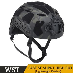 Cykelhjälmar Taktisk militär snabbhjälm för Airsoft Paintball CS War Game Army Cycling Lätt SF Protective Helm Outdoor Sport Gear 231201