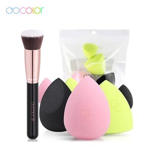 Curler Curler Docolor Cosmetic Puff Zestaw 6pcs Makeup Sponge Foundation Bulesh Bursh Soft Bronzer Face Contour Mieszanie narzędzia kremowe 231202