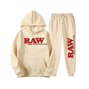 Men's Tracksuits Men's Set RAW Tracksuit men Running Hoodie Sweatpants Men's Set 2 piece set mens outfits Spring Autumn Casual streetwear 231202