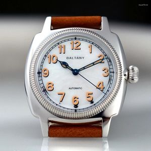 Wristwatches Baltany Vintage Military Watches Men Miyota 9015 Mechanical Retro Sports Watch Dome Sapphire Glass Luminous Clocks