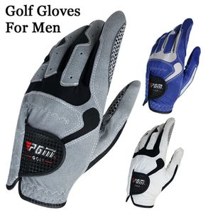 Sporthandskar 1 st golf för män blå vit grå 3 färger andas tyg antislip sport män s make gåva professional 231202