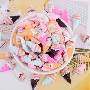 Party Favor 20Pcs/set Sweet Mini Dessert Ice Cream Flat Back Resin Cabochons Scrapbooking DIY Jewelry Decoration Accessories Favors