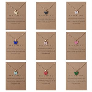 Kolorowy akrylowy motyl Naszyjnik Bohemian Regulowane Regulowana karta retro Naszyjnik dla kobiet -biżuterii Prezent biżuterii