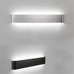 Vägglampa modern minimalistisk led aluminium sängplats rum badrum spegel ljus direkt kreativ gång