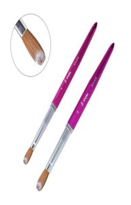 Eval 1PCS 100 Kolinsky Sable Hair Acrylic Nail Brush Professional UV GEL Nail Painting Brushes Size 10 2206013186221