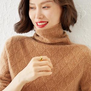 Women's Sweaters Soft Glutinous High Collar Thickened Sweater Women Clothing Autumn Winter Pile Loose Pullover Bottoming Woman
