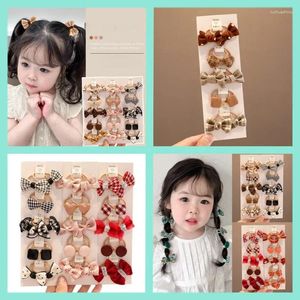 Hårtillbehör 10st/väska Baby Girls Rope Floral Bow Tie For Children Ponytail Holder Binds Kids Headwear Kawaii