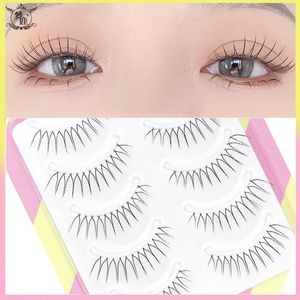 Cílios Postiços Dream Deer 5 Pares Cílios Postiços Um Tipo Cílios Atualizados Lash em forma de V 0,14mm Haste Transparente Macio Natural Eye Lashes Mink 231201