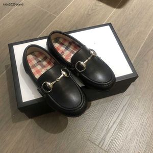 New designer kids shoes high quality leather baby shoe Size 26-35 Box packaging Slip-On Checkered lining boy girl sneakers Nov25